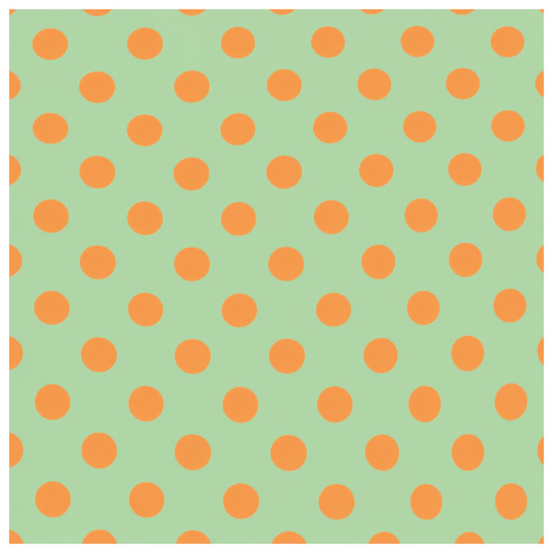 Orange Polka Dots Double Sided Throw Pillows, 16 x 16 inches