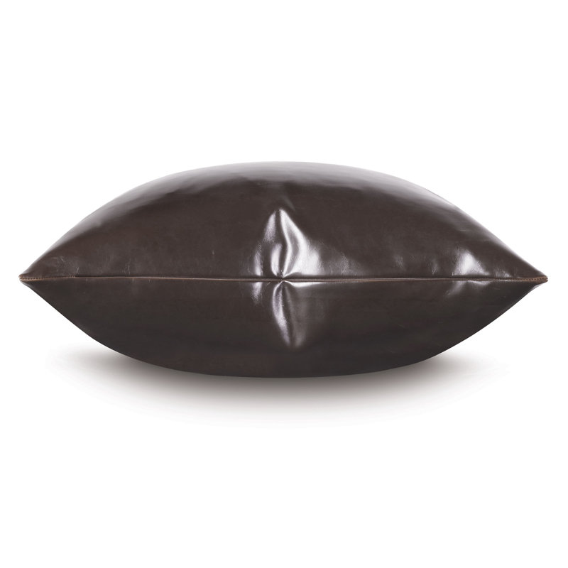 Muse Square Pillow Cover & Insert, Coffee, 24"H x 24"W