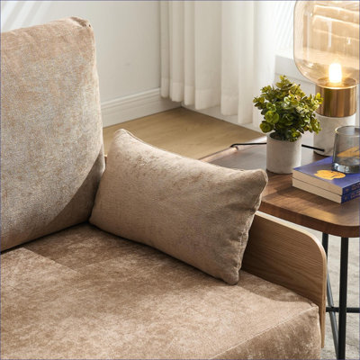 Fauteuil inclinable convertible 3 en 1 convertible pliable, de style Mid-Century pour les petits espaces, comprend 3 coussins pour la chambre à coucher
