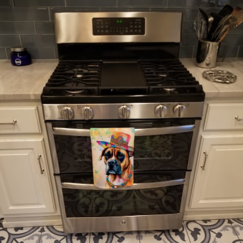 Boxer Hippie Dawg Kitchen Towel