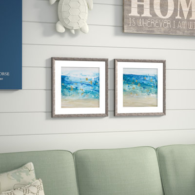 «Sea Glass Summer I», ensemble de 2 reproductions de cadres photo