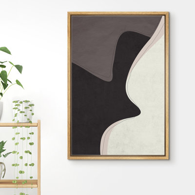 " Abstract Alternating Dark & Beige Shape "