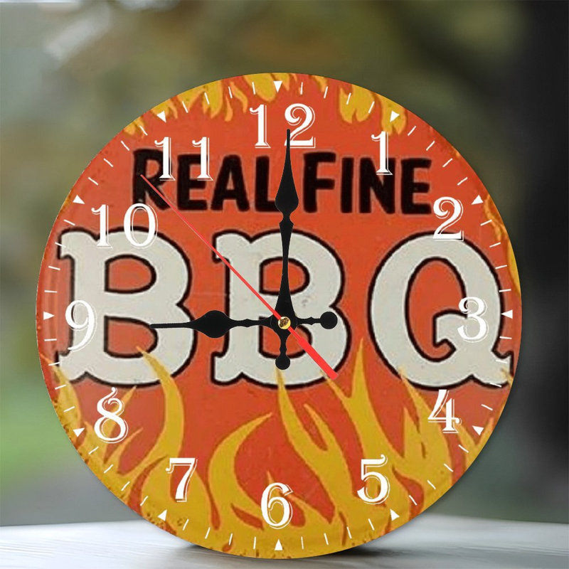 Horloge murale en bois 10 po, mouvement silencieux, à piles (piles AA non incluses), décor artistique, parfait pour les décorations