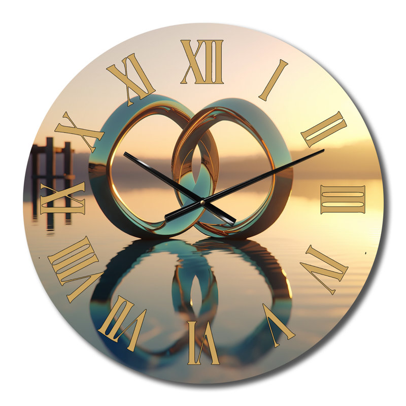 Horloge murale Quantum Entanglement Futuristic Bliss I, Moyenne