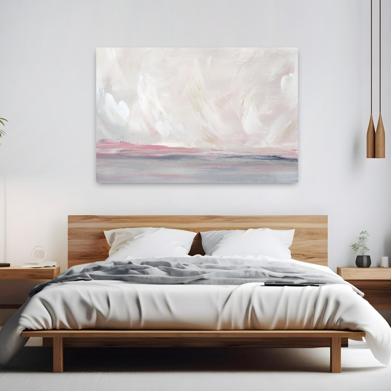 Art contemporain, paysage contemporain minimaliste abstrait, art naturel, H 40 po x l 60 po