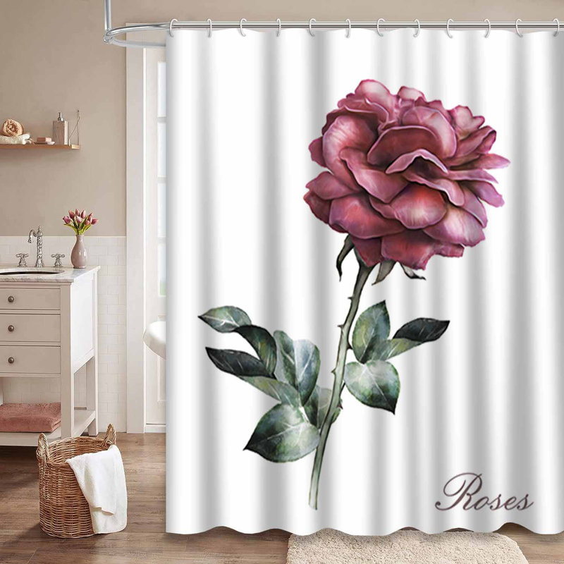 Aquarelle, fleurs, fleurs pastel blanches, feuille de bouquet de roses rouges avec 12 crochets, L 72 po x l 84 po