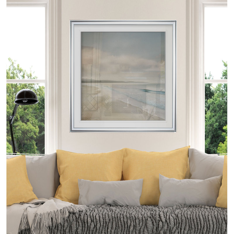 Cloud Cloud - Imprimé, H 37 po x l 37 po x P 1,5 po, Argent argent, Impression encadrée