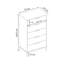 70 cm W Chest of 5 Drawers