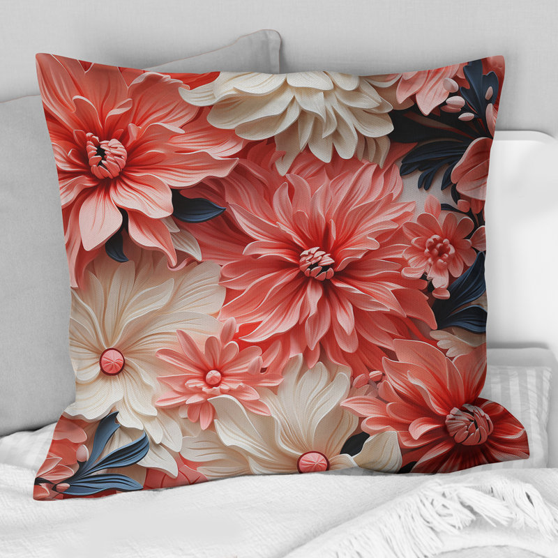 Coussin décoratif en polyester Coral Twilight Iv, H 18 po x l 18 po