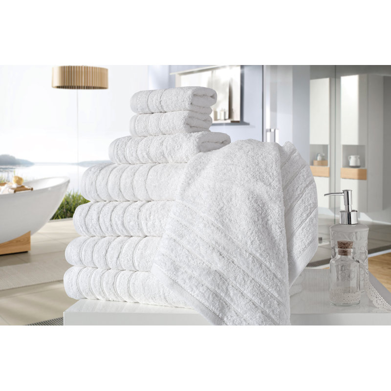 Abeer Luxury Turkish Cotton Towel Set - Soft, Absorbent, and Durable - Ideal for Bathroom, Spa, and Everyday Use - Set of 8