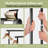 Double Garment Rack, Rolling Clothes Hanging Rack with Expandable Rod, Load 400 LBS