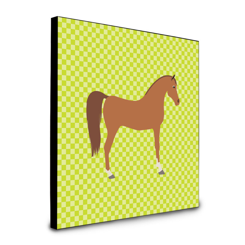 « arabie cheval check », art encadré Alfieri, Vert
