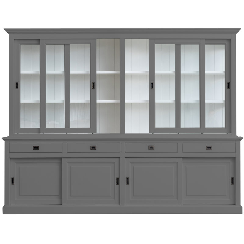 Burkett Display Cabinet, Mouse Grey
