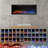 42" Wide Recessed and Wall Mounted Electric Fireplace - Linear 1500W Heater with Remote-128651764