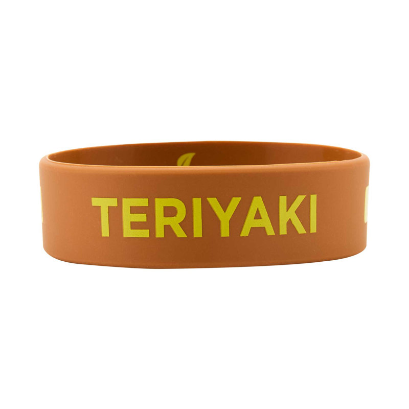  Silicone Squeeze Bottle Band 1 Count 2.75 Inch Dishwasher Safe Condiment Identification Band, Teriyaki Brown Non-Slip Label Band for Condiment Labeling at Restaurants, Food Trucks