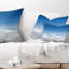 Coussin lombaire avec vue aérienne du paysage au-dessus des nuages