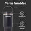 Bouteille d'eau isotherme en acier inoxydable 30 oz avec paille et poignée SIPPA Terra-124636834