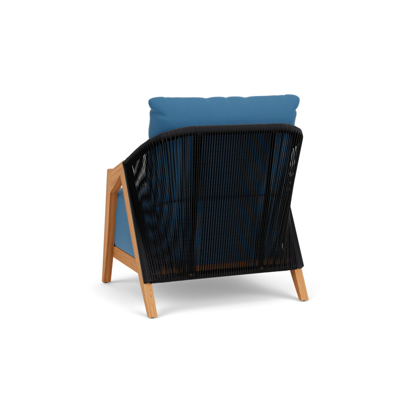 Alpine Outdoor Teak Lounge Chair, Bamboo Bay Sky
