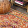 Dercyn Geometric Medallion Orange/Blue Rug