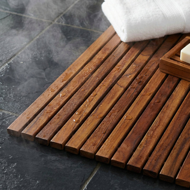 Gospodin Solid Wood Non-Slip Bath Mat
