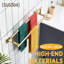 Porte-serviettes de salle de bain double 24 po Porte-serviettes noir mat Acier inoxydable, or brossé