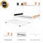 Lit plateforme simple superposé en métal robuste avec lit gigogne, aucun sommier requis, blanc classique