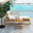 U_STYLE Acacia Wood Outdoor Lounge Set - Chair & Ottoman, Perfect For Patios, Balconies, And Gardens-1844265161