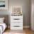 3 In 1 Vanity Desk,Small Make Up Vanity Set With Visible Glass Desktop,Compact Makeup Vanity With 3 Drawers,Dressing Table-1811922986