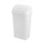 Sterilite 13 Gallon Swing Top Lidded Wastebasket Kitchen Trash Can, White-98078233
