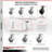 8 Inch Heavy Duty Phenolic Caster Set with Ball Bearings Set of 4 Service Caster