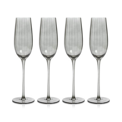 Malden Optic Champagne Flutes, Set of 4