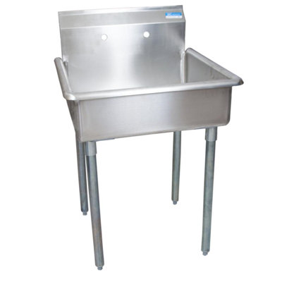 27'' L x 24.5'' W Stainless Steel Freestanding Service Sink