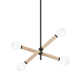 Sarisha 4 Light Island Light - Soft Black Frame