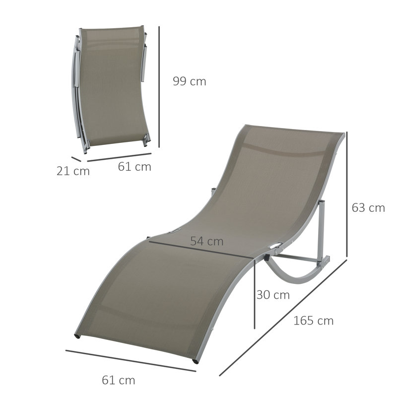165cm Long Sun Lounger