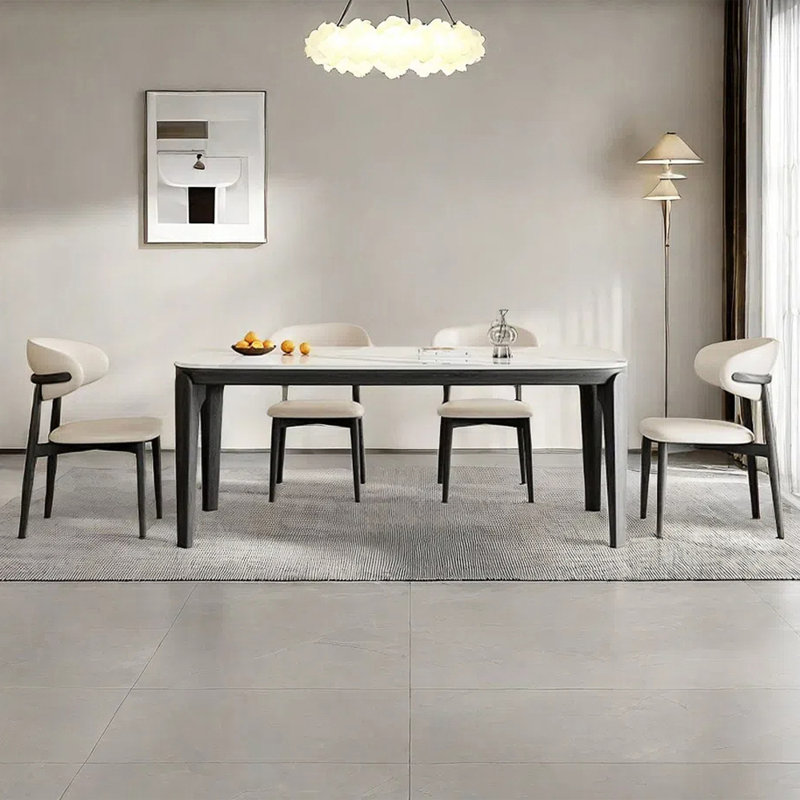 Ensemble de table et chaises de salle à manger moderne et minimaliste