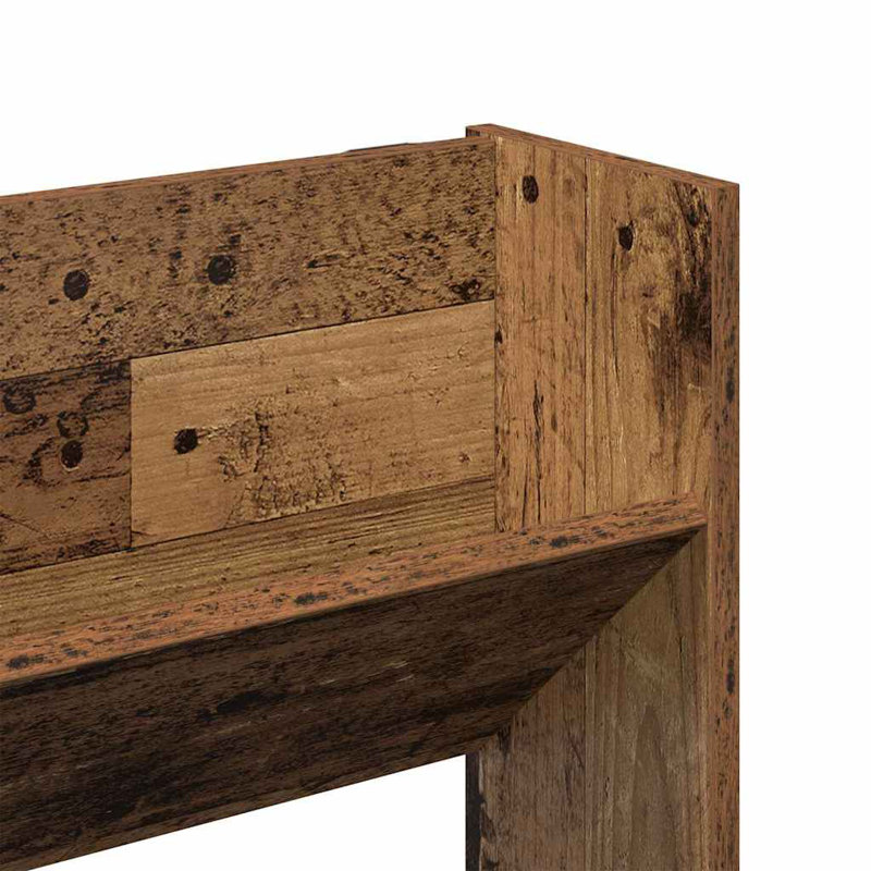 Wall Shoe Cabinets With Shelf 2 Pcs Engineered Wood, Old Wood