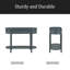 Élégante console rétro avec un design incurvé et un glacis lisse pour les entrées, les salons et les couloirs-4258548