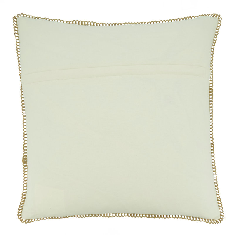 Aqua Blue Sea Fan 27" Square Cotton Throw Pillow with Polyfill