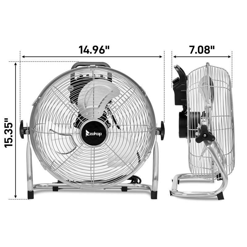 12 In. 3-Speed Silver Indoor/Outdoor Portable Fan
