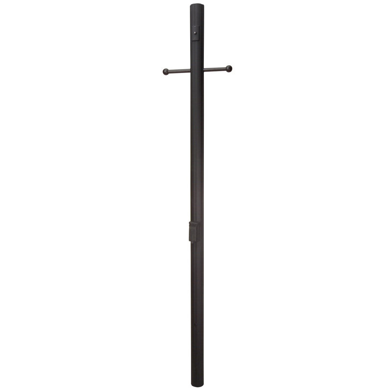 Poteau H 84 "à enterrement direct, Noir mat