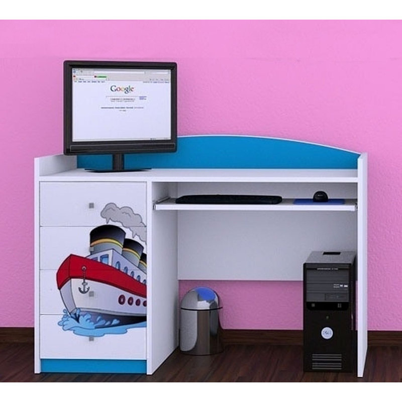 Colm 125cm Computer Desk, Blue