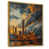Toile avec cadre flottant or