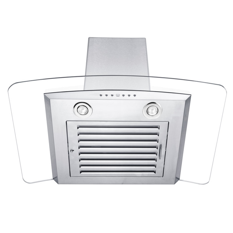 30" KZ 400 CFM Convertible Wall Mount Range Hood in Brushed 430 Stainless Steel