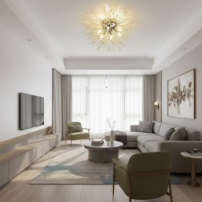 1 - Light Chandelier, Chrome