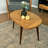 Leaf-Shaped Coffee Table with 4 Wooden Legs-1526759789