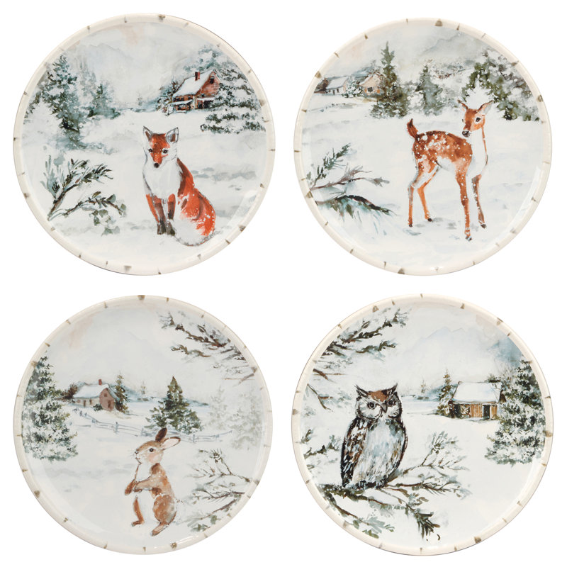 Certified International Winter's Frost Dessert Plates - Thumbnail 3