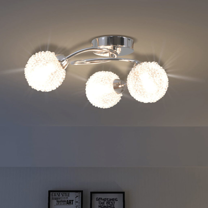 Wilhelma Glass Semi Flush Mount, Yes