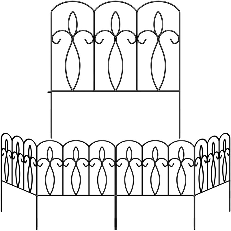 Barrière en métal H 32,35 po x l 1 po