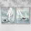 Réglage de la voile - Impression encadrée de qualité supérieure - Prêt à être accroché - aucun clou requis - aucun clou requis-1921259517-1921259458