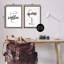 «Simple Coffee Wine Dessin», ensemble de 2 toiles flottantes encadrées noires par Martina Pavlova-799179128-799179130
